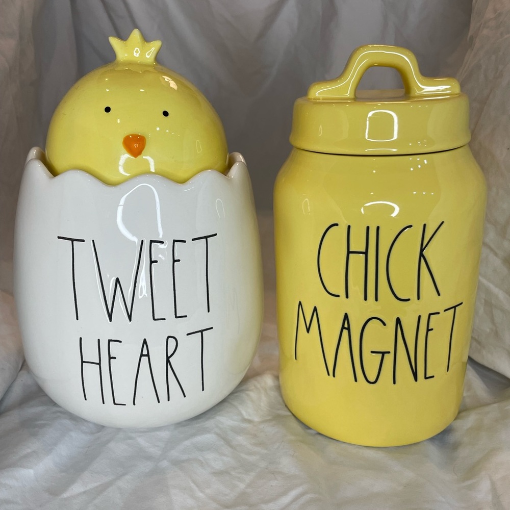 Rae Dunn Easter Spring CHICK Canister Set NWT